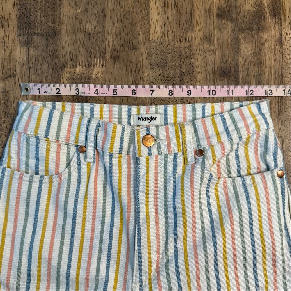 Wrangler Wanderer High Rise Flare Jean 622 Denim Vertical Stripes Women 28 x 30 - Picture 5 of 12